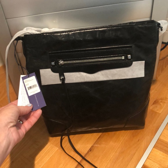Rebecca minkoff nwt $275 all leather dust bag beautiful crossbody LAST DROP - Picture 1 of 8